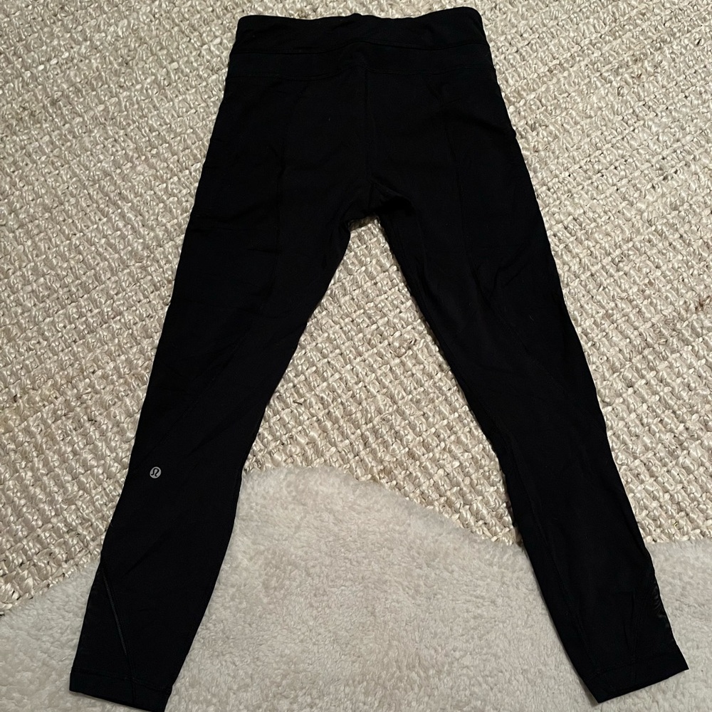 Lululemon mesh panel leggings | size 6 | Black | GUC